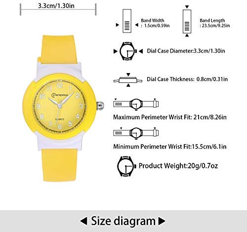 Kids Watches, Children Analogue Quartz Watch for Boys Girls Kids Waterproof Time Teach Watches, Color Dial Soft Band Wrist for Kids Sport Outdoor Wrist Watches - Image 5