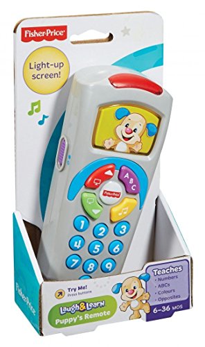 Fisher-Price 887961256321 Laugh and Learn Puppy's Remote, Electronic Educational Toddler Toy with Music, Lights, Colours and Phrases, Suitable for 6 Months Plus