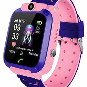 MOGOI Kids Smart Watch Phone For Children Student Boys Girls Smartwatch Waterproof 1.44 Inch Touch Glass Sport Wrist With Position Tracker Dialer Alarm Games