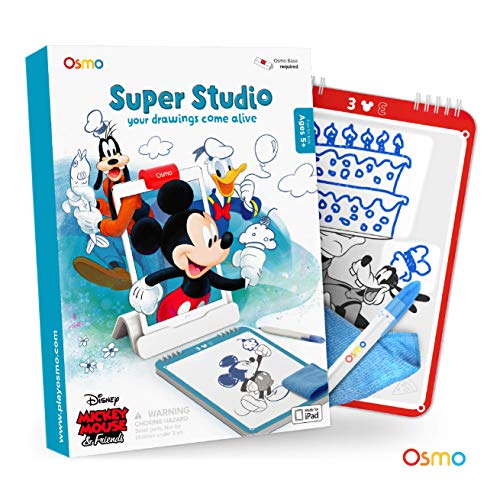 Osmo - Super Studio Disney Mickey Mouse & Friends Game - Ages 5 - 11 - Learn To Draw Your Clubhouse Favourites & Watch Them Come to Life - for iPad and Fire Tablet (Base Required)