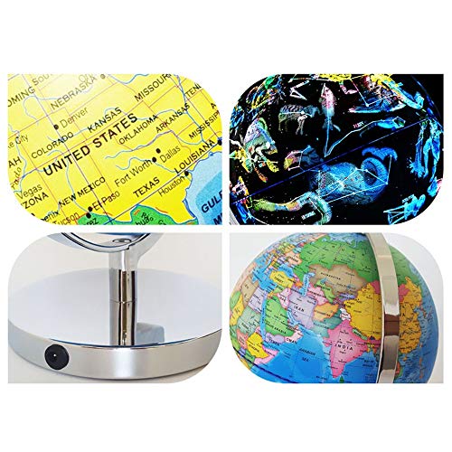World Globe For School Children Family Light Up Globe for Kids & Adults Interactive Earth Globe Makes Great Educational Toys, Office Supplies, Teacher Desk Décor Educational Tool - Image 2